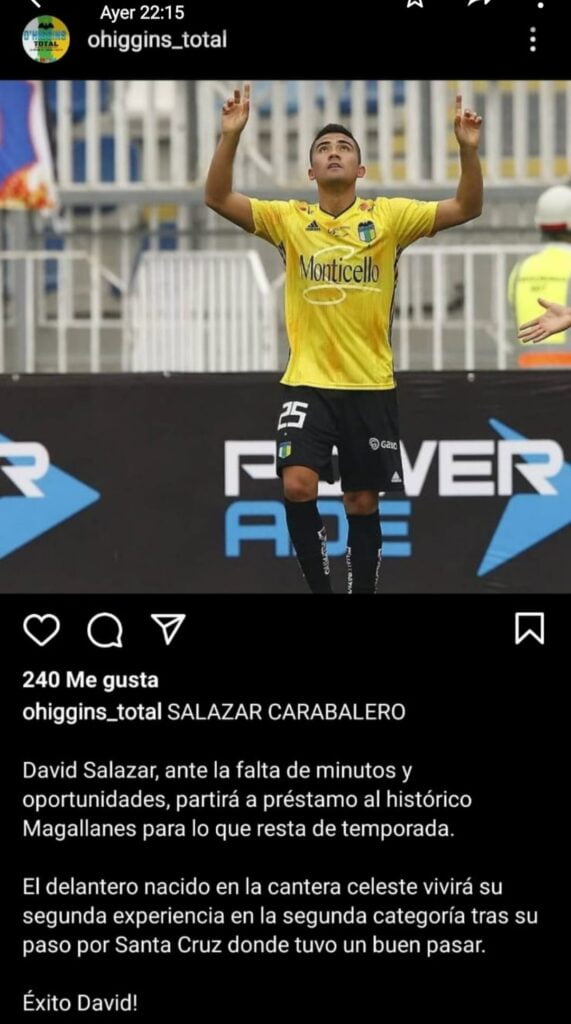 DAVID SALAZAR, DESDE O" HIGGINS A MAGALLANES 9
